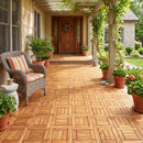 Acacia Wood Interlocking Deck Tiles 12x12 Inch
