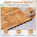 Acacia Wood Interlocking Deck Tiles 12x12 Inch