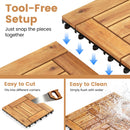 Acacia Wood Interlocking Deck Tiles 12x12 Inch