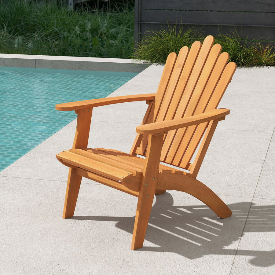Acacia Wood Adirondack Chair - 400 lb Capacity