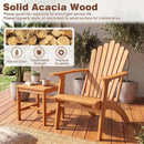 Acacia Wood Adirondack Chair - 400 lb Capacity