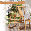 Acacia Wood Oversized Rocking Chair with High Back