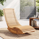 Acacia Wood Rocking Chaise Lounge Chair for Outdoor Patio