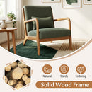 Accent Chair Corduroy Upholstered Lounge Chair with Lumbar Pillow