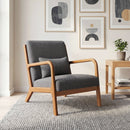 Accent Chair Corduroy Upholstered Lounge Chair with Lumbar Pillow