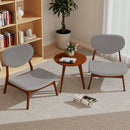 Accent Chairs Set of 2 with Side Table and Solid Wood Frame