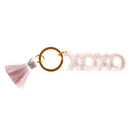 Acrylic Keychain with Tassel - XOXO or Babe | Cute Gold Tone Key Ring Gift Accessory