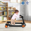2-in-1 Foldable Activity Push Walker with Adjustable Height-Black