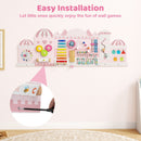 Activity Wall Busy Board Panels for Toddlers Wooden Sensory Board-Pink