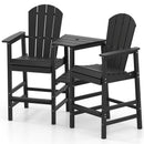 2-Seat Adirondack Chair All-Weather Adirondack Chair with Double Connecting Tray
