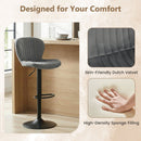 Adjustable Counter Height Chairs Set of 4 with Velvet Upholstered Backrests