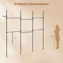 Floor to Ceiling Clothes Rack with 6 Adjustable Hanging Rods