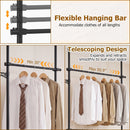 Floor to Ceiling Clothes Rack with 2 Hanging Rods - Adjustable