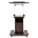 Adjustable Mobile Standing Desk Cart with Tilt Desktop