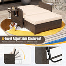 Premium Adjustable Outdoor Patio Daybed Set with Cushions and Storage Ottoman