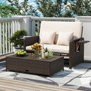 Premium Adjustable Outdoor Patio Daybed Set with Cushions and Storage Ottoman