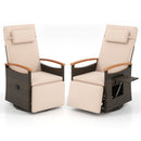 Adjustable Outdoor Recliner Chair with 150° Backrest and Footrest