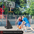 4.9-10 Feet Height Adjustable Portable Basketball Hoop Basketball Goal System