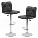 Adjustable Swivel Barstools Set of 2 with Back and Footrest