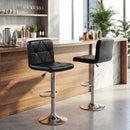 Adjustable Swivel Barstools Set of 2 with Back and Footrest