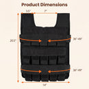 Adjustable Weighted Vest with Removable Iron Weights 44 lbs