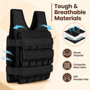Adjustable Weighted Vest with Removable Iron Weights 44 lbs