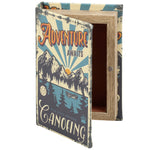 Adventure Awaits Canoeing Book Box | Outdoor-Themed Book Shaped Storage Stash Trinket Box