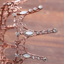 Aggressively Rosy Crown Tiara in Rose Gold and Opal | Royalty Crown Party or Bridal Hair Accessory