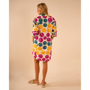 All Over Smiley Preslie Poplin Shirt Dress | Organic Cotton Beltable Dress or Tunic with Pockets