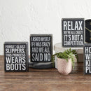 All Said No Box Sign | Wooden Box Wall Tabletop Decor | 4" x 5"