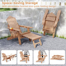 All-Weather HIPS Patio Adirondack Lounge Chair with Retractable Footrest