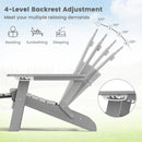 All-Weather HIPS Patio Adirondack Lounge Chair with Retractable Footrest