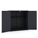 All-Weather Storage Box with Floor and Removable Shelf for Patio and Lawn