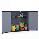 All-Weather Storage Box with Floor and Removable Shelf for Patio and Lawn