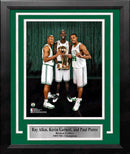 Ray Allen, Kevin Garnett, & Paul Pierce NBA Champions Boston Celtics 8x10 Framed Basketball Photo