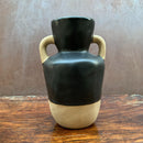 Amphora Stoneware Vase | Two-Toned Modern Flower Pot | 5.5" Dia x 9.5" H