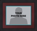 NHL Hockey Photo Picture Frame Kit - Anaheim Mighty Ducks (Burgundy Matting, Teal Trim)