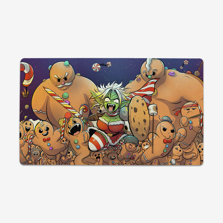 Christmas Goblin And Her Gingerbread Army Playmat