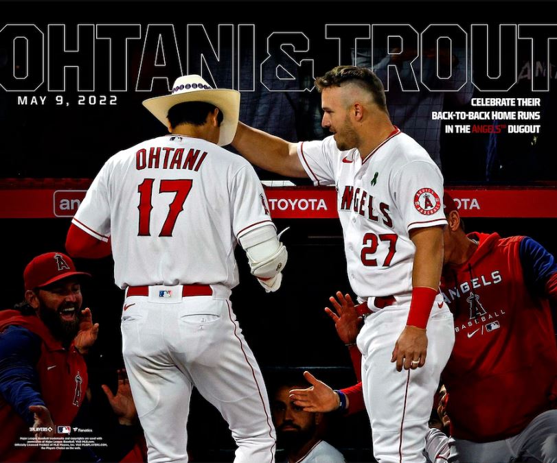 Shohei Ohtani & Mike Trout Los Angeles Angels of Anaheim 8