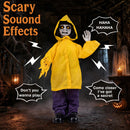 Animatronic Haunted Boy Prop with Light Up Eyes & Sound