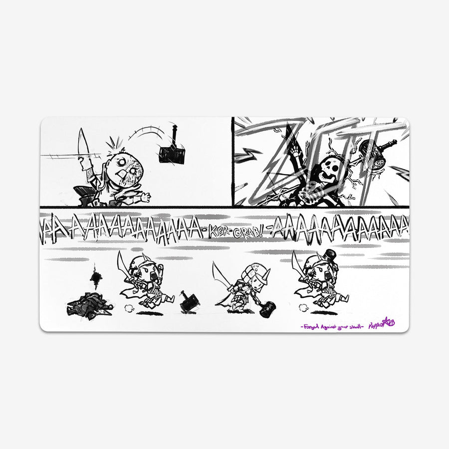 Forged Against Your Skull Playmat
