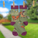 Anti-Social Butterfly Funny Socks in Purple | Unisex