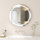 Anti-Fog Round Led Bathroom Mirror with 3 Color LED Lights