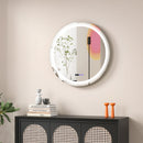 Anti-Fog Round Led Bathroom Mirror with 3 Color LED Lights
