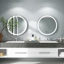 Anti-Fog Round Led Bathroom Mirror with 3 Color LED Lights