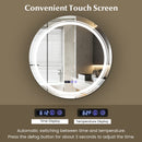 Anti-Fog Round Led Bathroom Mirror with 3 Color LED Lights
