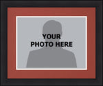 NHL Hockey Photo Picture Frame Kit - Arizona Coyotes (Brick Red Matting, White Trim)