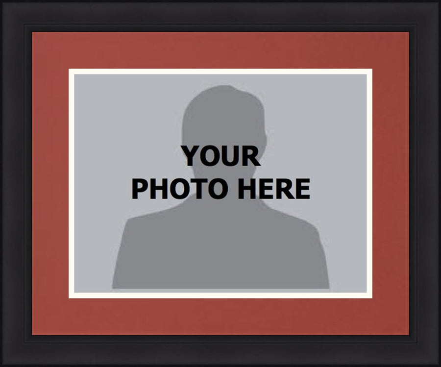NHL Hockey Photo Picture Frame Kit - Arizona Coyotes (Brick Red Matting, White Trim)