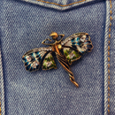 Art Nouveau Fairy Brooch | Vintage Enchanted Fairytale Pin 1.8" x 1.6"