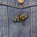 Art Nouveau Fairy Brooch | Vintage Enchanted Fairytale Pin 1.8" x 1.6"